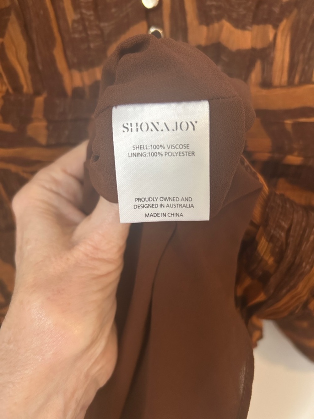 Shona Joy Mini Dress US 12 Brown Animal Print Sheer Sleeve
Wedding guest dress - Picture 6 of 7